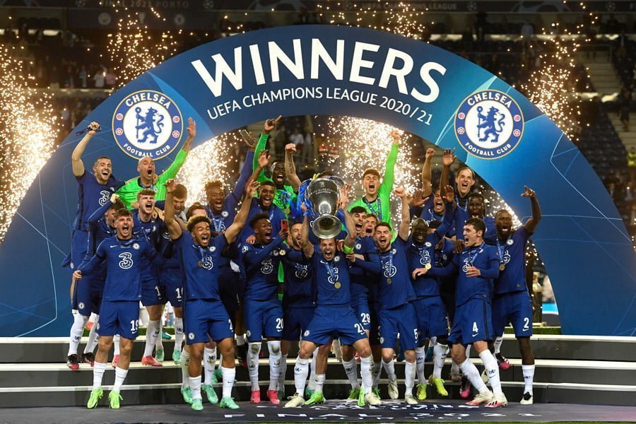 Chelsea ăn mừng chiến thắng UEFA Champions League 2021